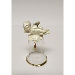 Vintage Christmas Angel Glass Bell Tree Ornament